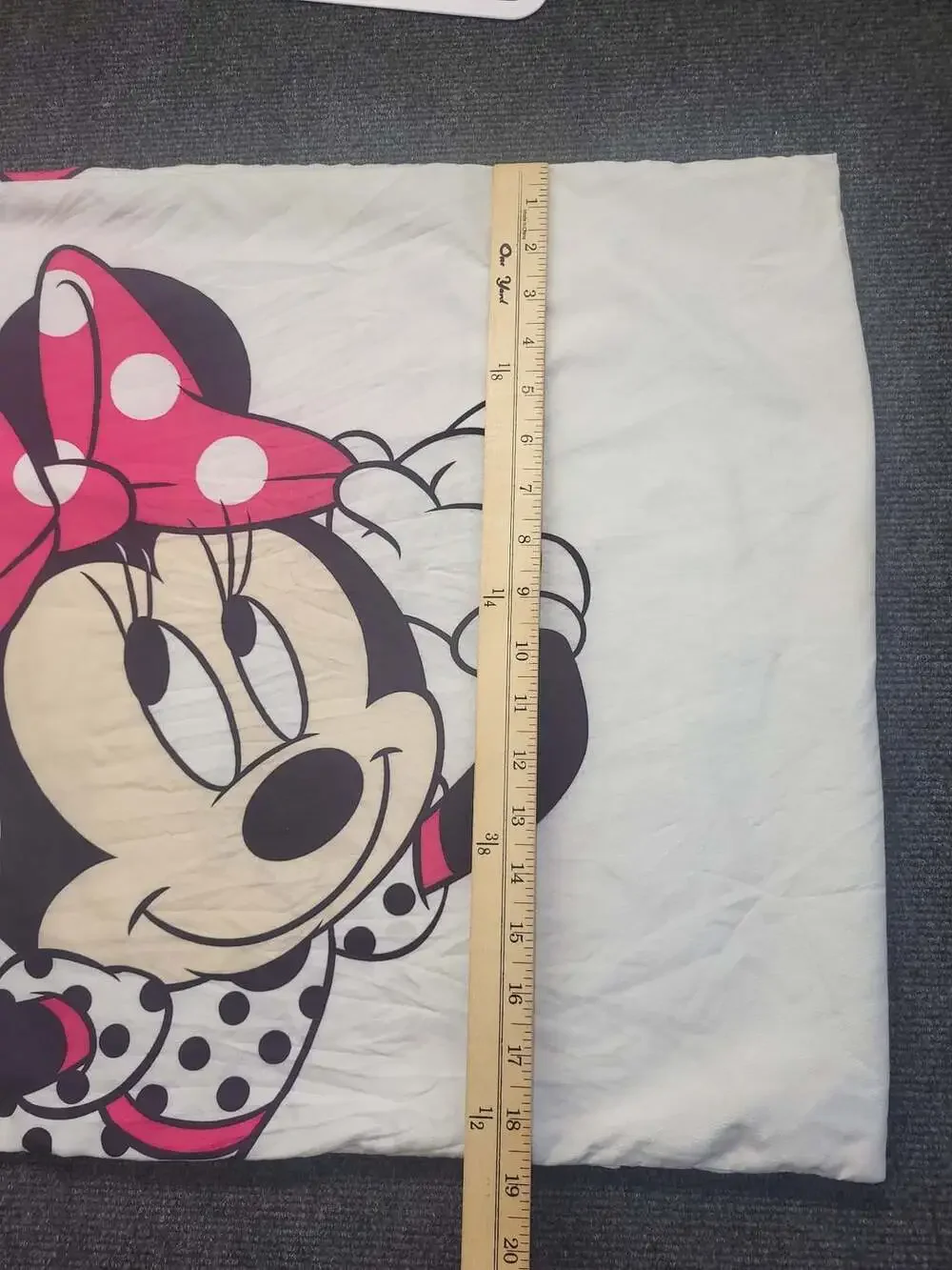 Disney Minnie Mouse Pillowcase Black and White Polka Dot White
